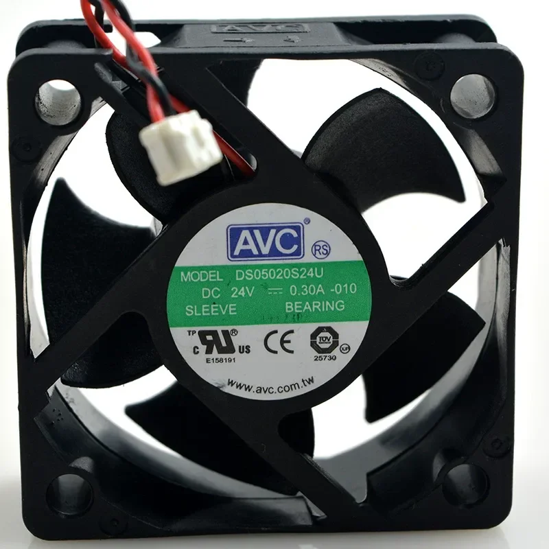 Original AVC 5CM 5020 24V 0.30A DS05020S24U Cooling Fan for Electronics Enclosures Two Wire Inverter Fan