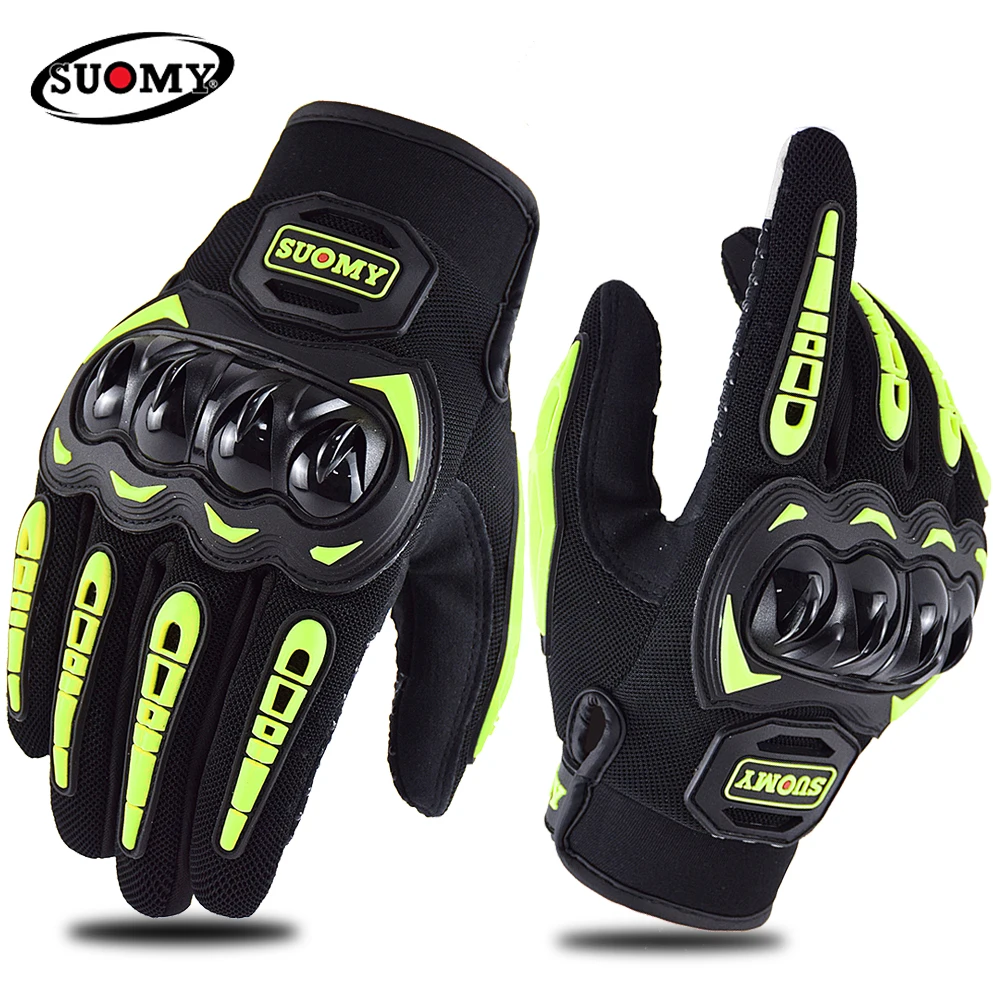 SUOMY Sommer Motorradhandschuhe Touchscreen Vollfinger Racing/Klettern/Radfahren/Reiten Sport Winddichte Motocross-Handschuhe Luvas