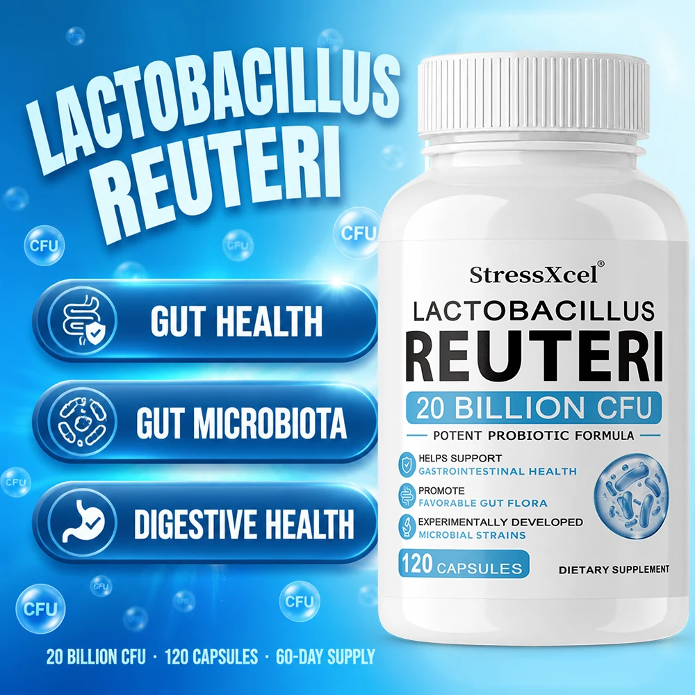 Lactobacillus Reuteri Probiotic Capsules, Targeted Gut Health Supplement, Balances Intestinal Flora, Boosts Digestion & Immunity