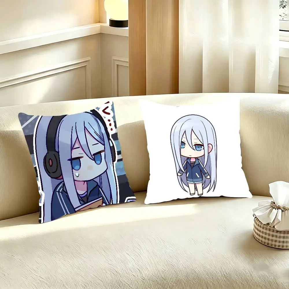 K-kanade Y-yoisaki Polyester Printed Pillow Cover Square 30 35 40 45 50 55 cm Soft for Sofa Bed Car Home Decor