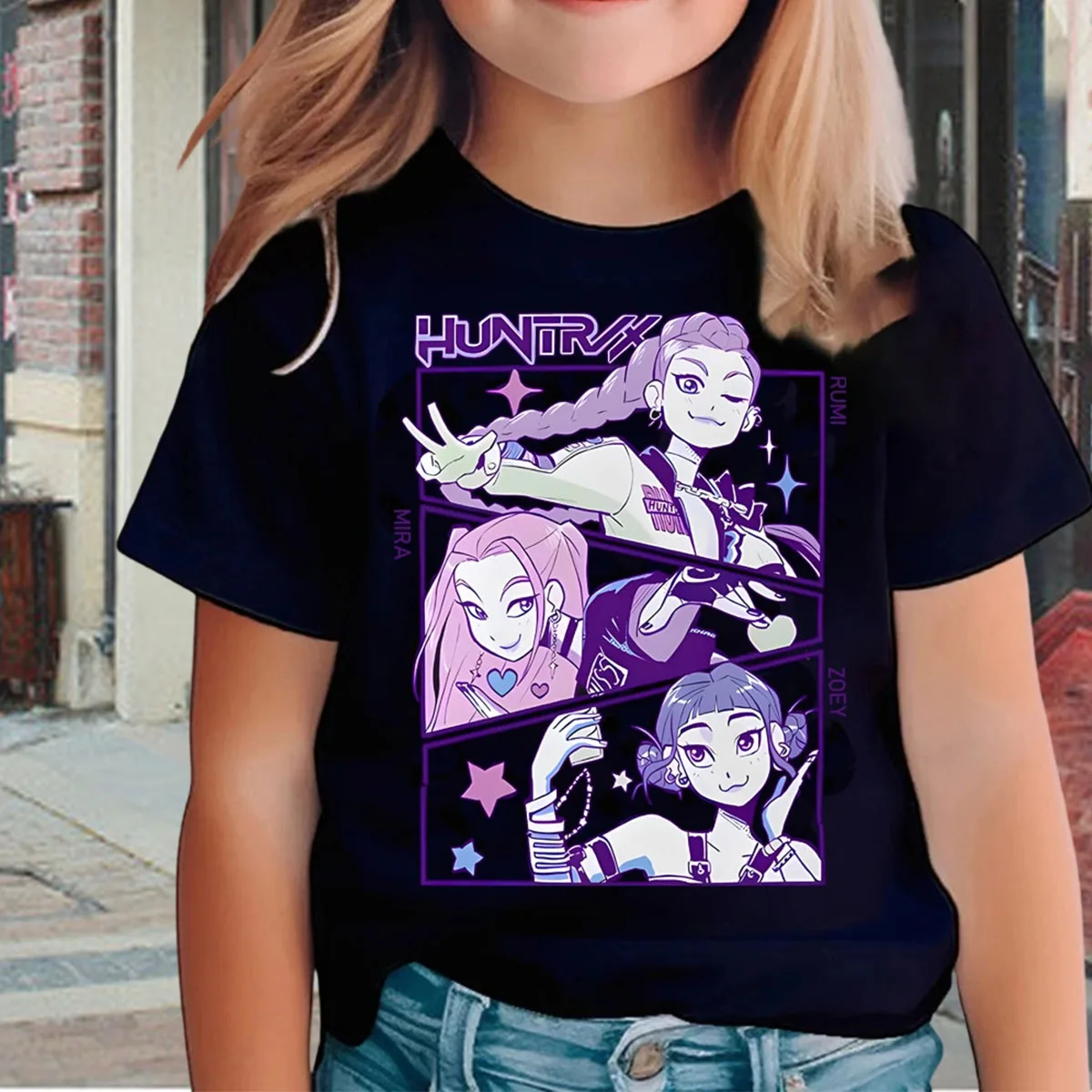 

KPop Devil Hunter T-shirt Summer Short Sleeve Unisex Original Harajuku Style Casual Loose Girl Boy Graphic High-Quality Cotton