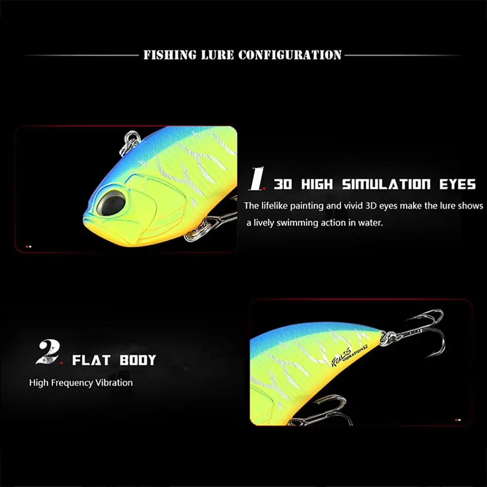 Minnow VIB Fishing Lures Crankbaits Set Fishing Hard Baits Swimbaits Boat Topwater Lures For Trout Bass 5.4cm/14.5g V051