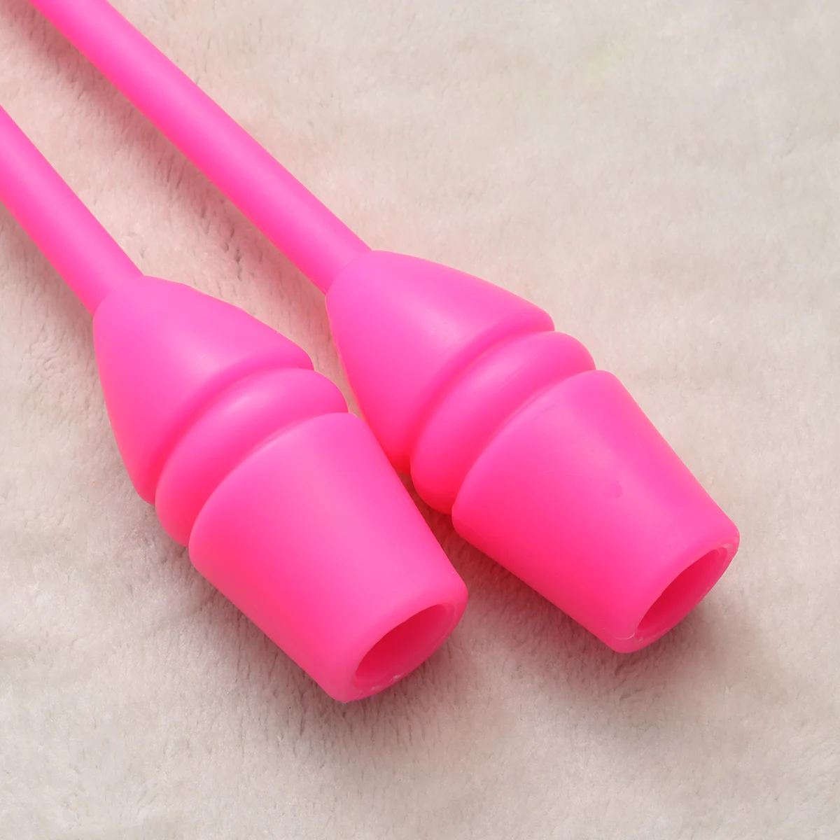 

1Pair Artistic Gymnastics Stick Yellow Thermoplastic Rubber Club Head Non-Injury Dance Fitness Sports Equipment Adults