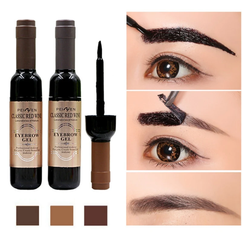 Colore naturale henné sopracciglio Gel crema donne trucco sopracciglia tintura tinta sopracciglia impermeabile tatuaggio penna pennello Kit cosmetici