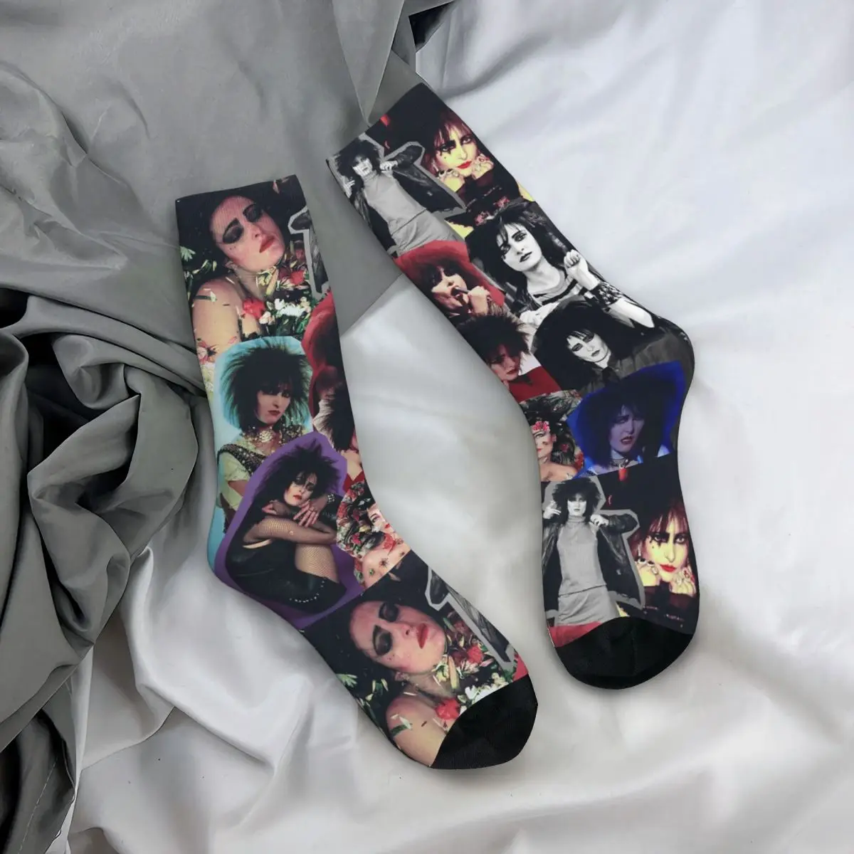 Vintage Siouxsie Sioux Collage De Banshees Merch Crew Sokken Compressie 80S Gothic Skateboard Lange Sokken Katoenen Verjaardagscadeaus