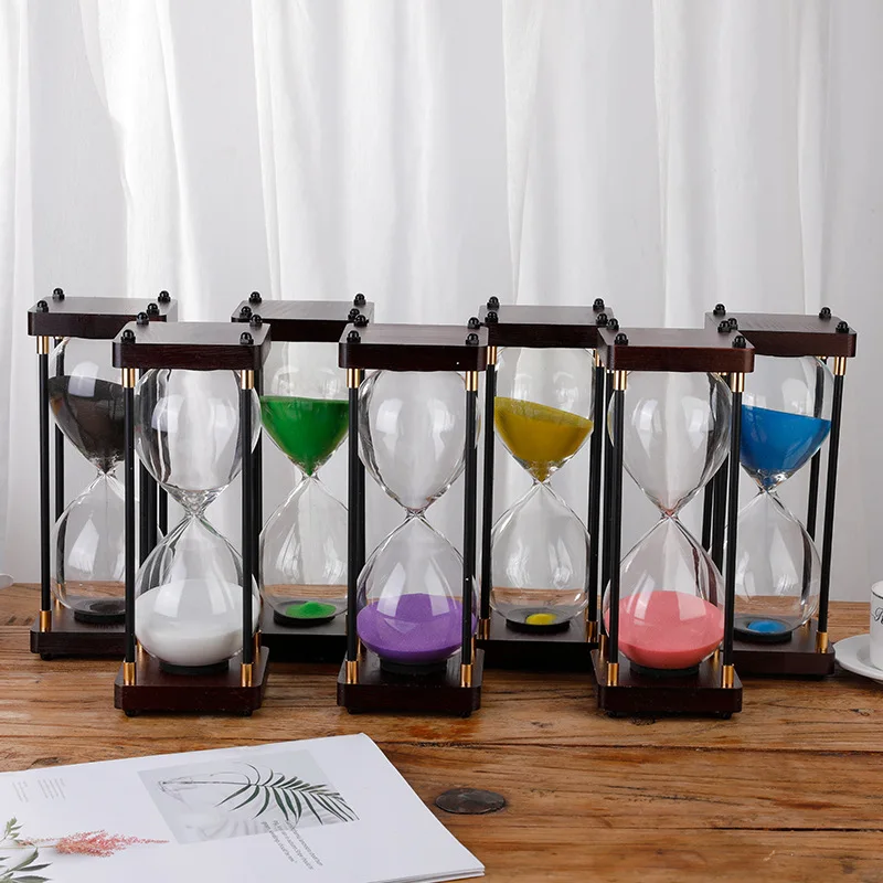 Vintage Metal Hourglass Timer 30/60 Minute Kitchen Home Office Creative Desktop Ornaments Time Management Tools Holiday Gifts