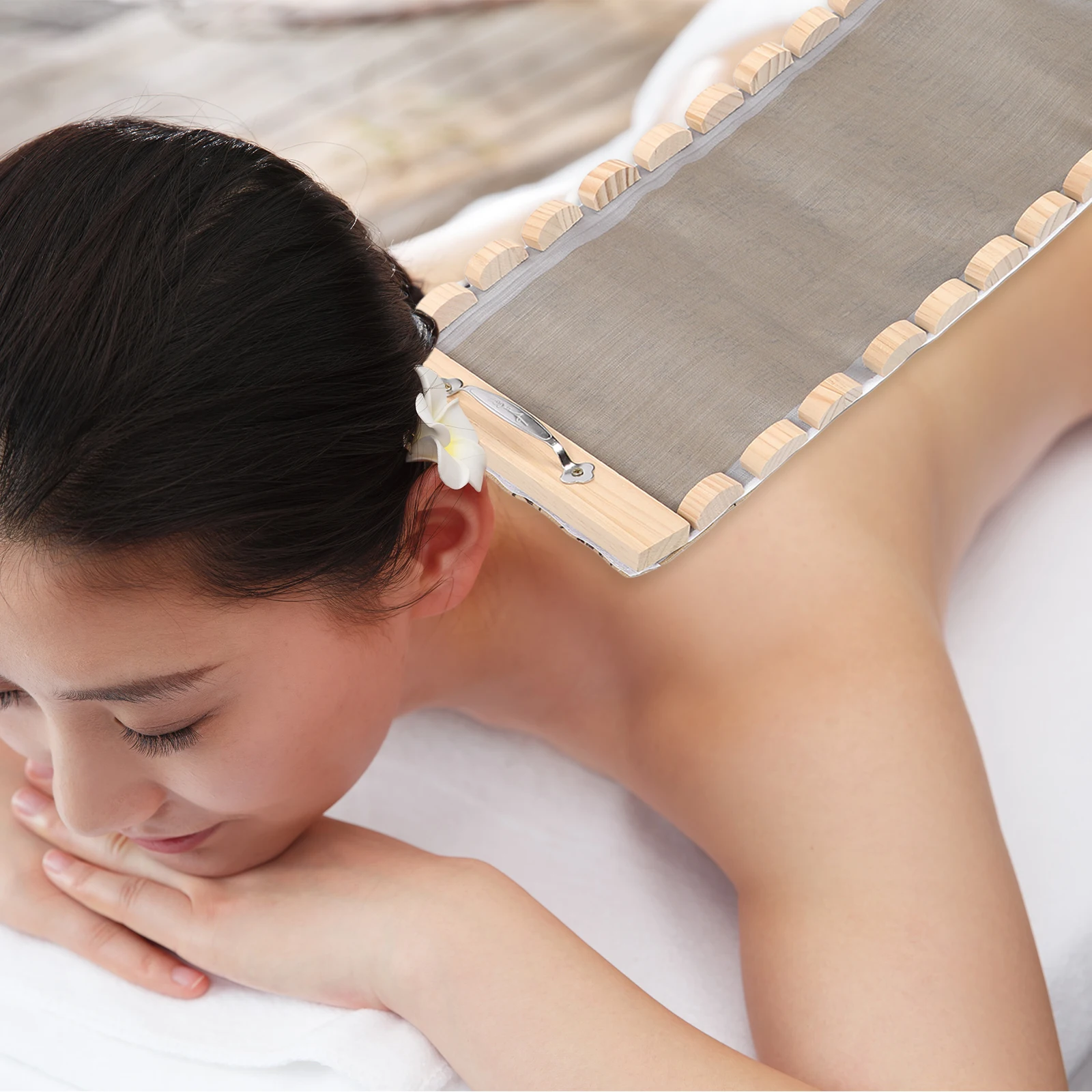 

Keel Moxibustion Back Massager with Rollers Manual Massagers Tool Handheld Long