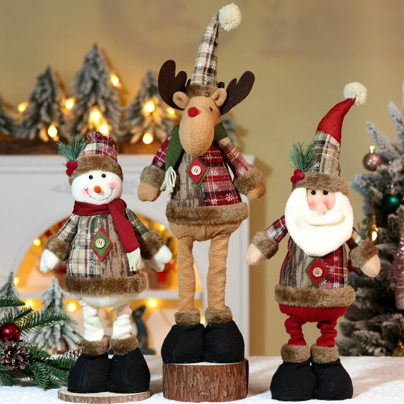 

Christmas Decoration 2025 News Telescopic Santa Claus Christmas Dolls Home Decoration Christmas Ornaments New Year's Decor