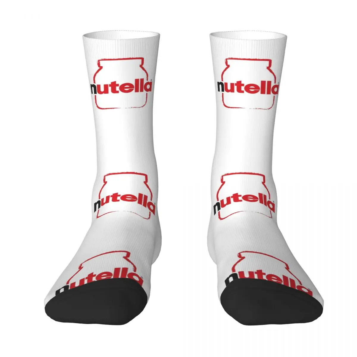 Nutella Socks Spring Chocolate Cream Stockings Kawaii Women Men Medium Soft Socks Design Running Sports Anti Slip Socks