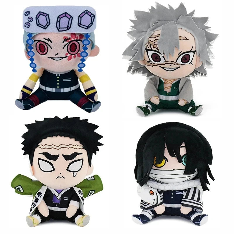 Anime Demon Slayer Plush Toys Cartoon Figure Kyoumei Iguro Obanai Sanemi Uzui Tengen Doll Stuffed Plush Toys Children's Bir 20CM