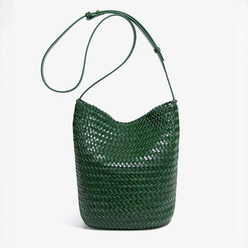 

Woven Tote Bag for Women, Handwoven Small Bucket Bags,Shoulder Bag for Commute & Daily Use