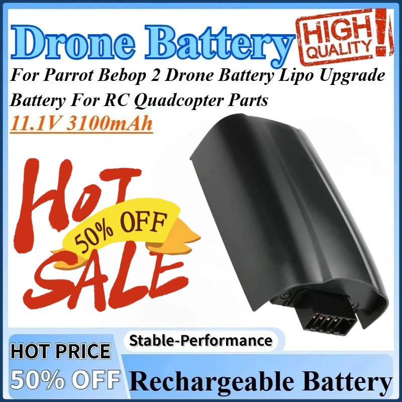 

11.1V 3100mAh Drone Battery Upgrade Lipo Battery For RC Quadcopter Parts For Parrot Bebop 2 Lipo Upgrade Battery High Quality
