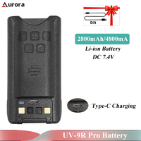 Baofeng UV-9R Pro Li-ion Battery 2800/4800mAh UV-9R Plus Enlarge Li-ion Batteries Type-C Charging BL-9 GMRS-9R Radio Replacement