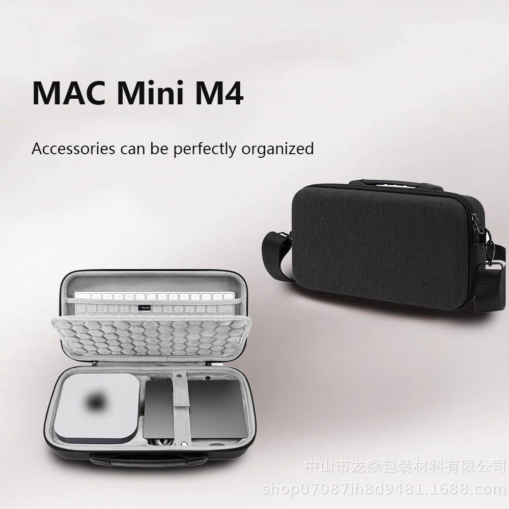 Protective Hard Case for 2024 Mac Mini M4 and Accesserios Carrying Bag Suitable for Mac Keyboard Mac Mouse