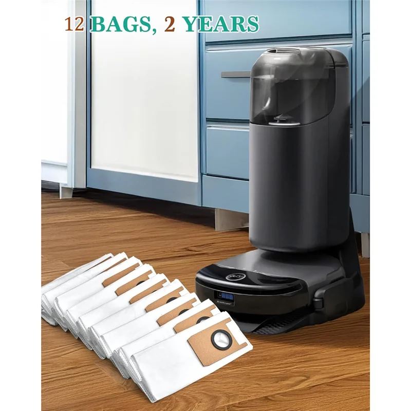 

AEE3-12 Pack Dust Bags For Eufy Omni S1 Pro / Omni S1 Robot Vacuum Cleaner Accessories Replacement Dust Bags