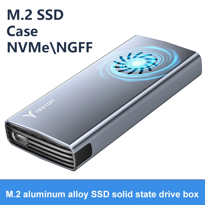 M15 M.2 Solid State SSD Hard Disk Case 10Gbps NVMe NGFF Dual Protocol Sata to USB 3.1 NVMe 10Gbps External Hard Drive Enclosure