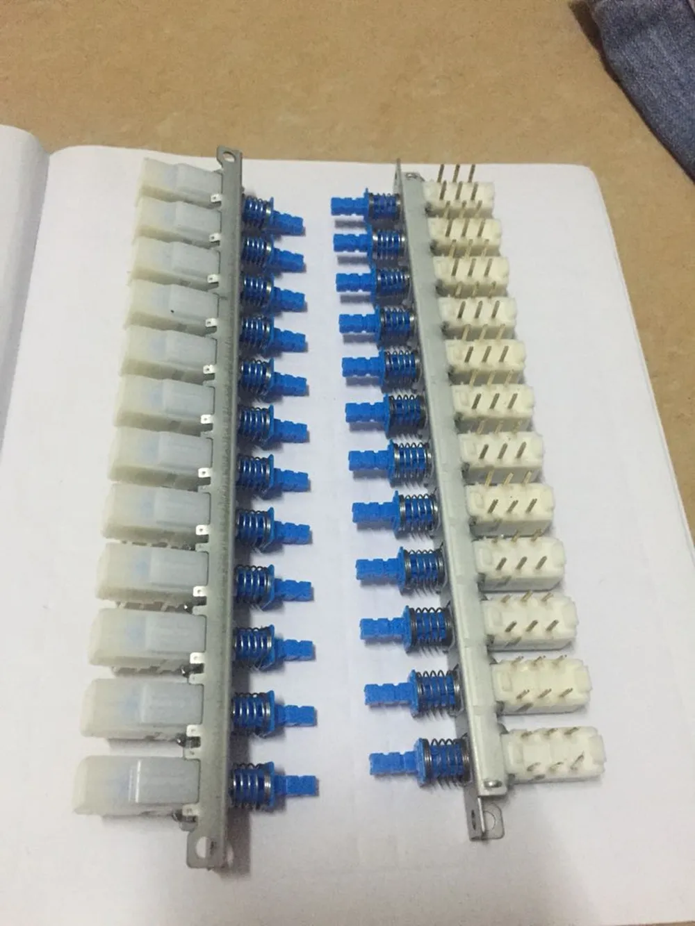 Original new 100% 6pin 2-knives 12-position piano button switch dual interactive button self-locking interlock linkage