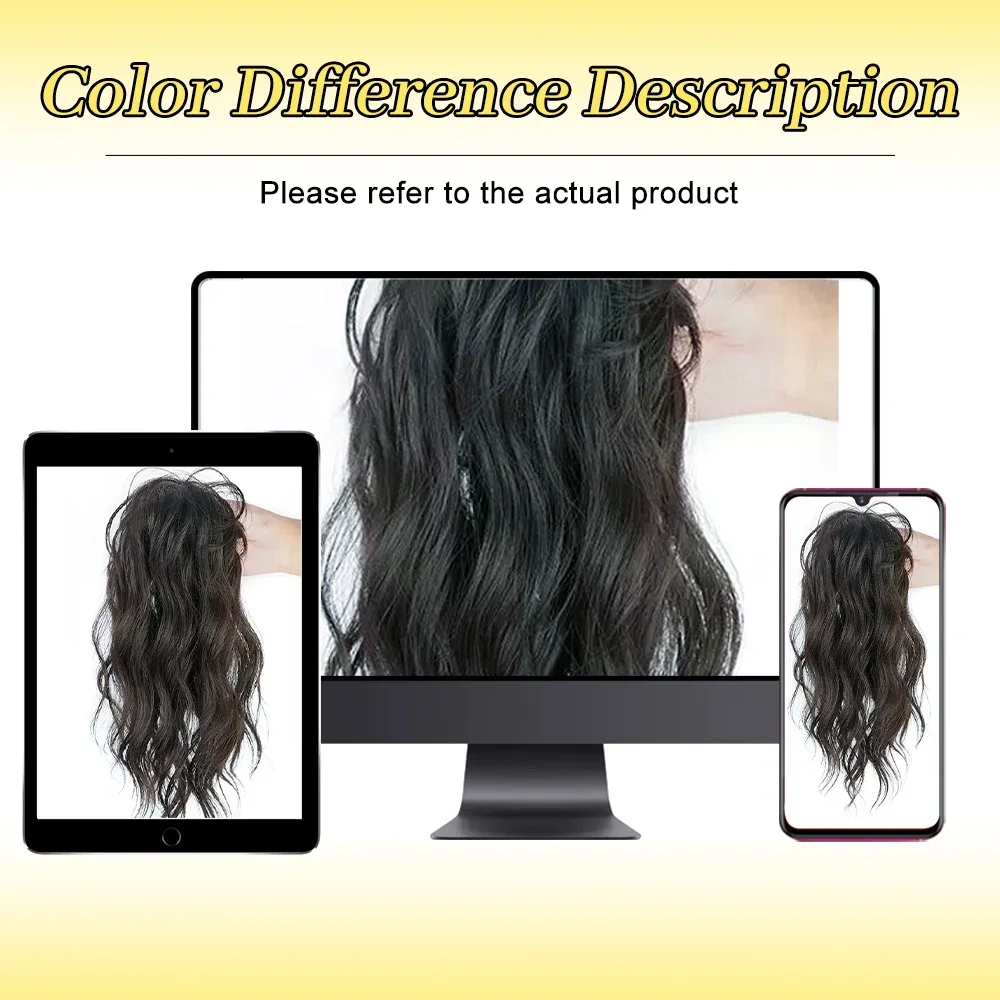 ALXNAN-cola de caballo con Clip de garra sintética para mujer, cabello rizado Natural, cola Ponny