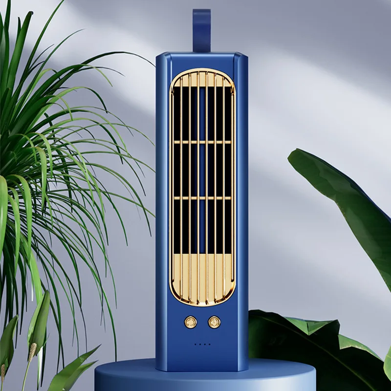 Desktop leafless tower fan, household electric fan, floor to ceiling fan, vertical bedroom, silent cycle, silent energy-saving s
