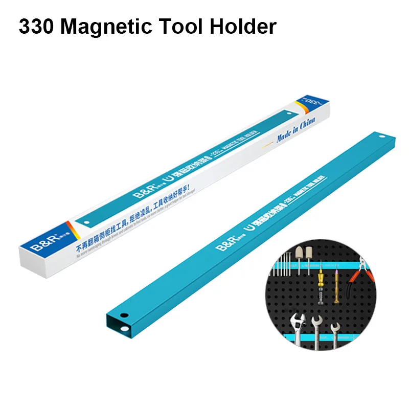 B&R 330 Magnetic Tool Holder Space-Saving Long Strip High Toughness Waterproof Strong Magnetic Organizer Storage Rack