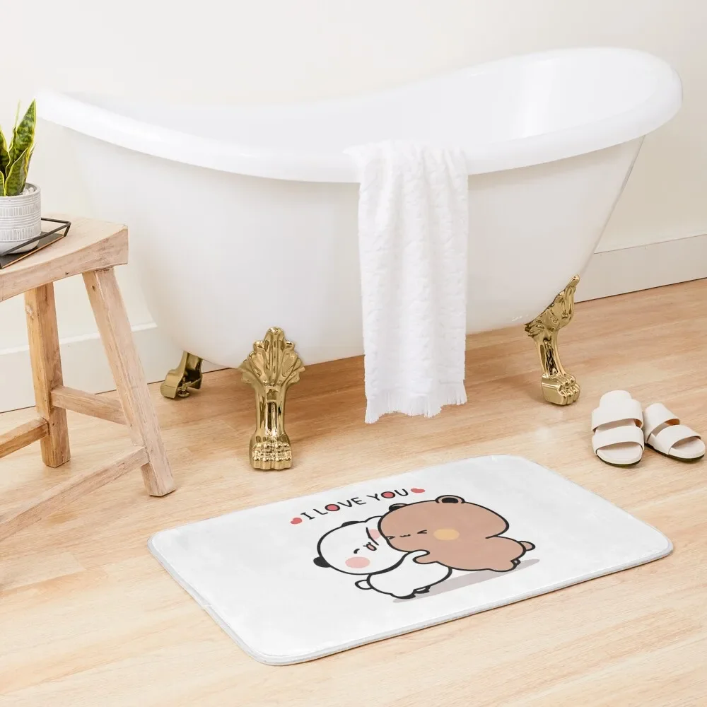 

Mochi Panda Bear , I love you Bath Mat Carpet In The Living Room Carpet Rug Mat