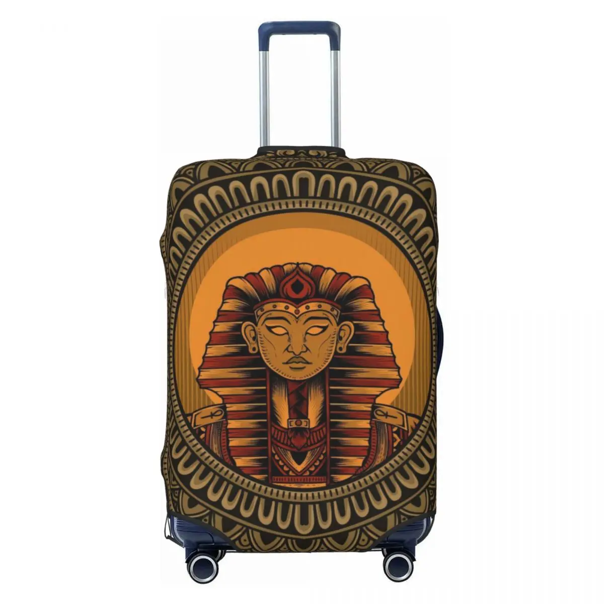 King Egypt Vintage Ornament Frame Print Bagages Juste de protection, Housses anti-poussière, artificiel astique, Imperméable, 18-32 po, Valise de voyage