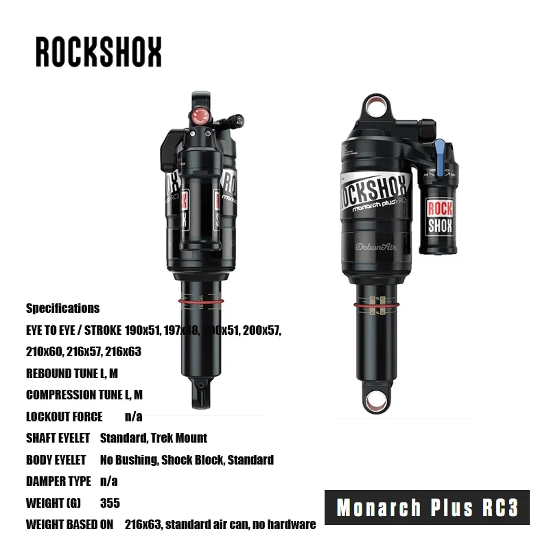 

ROCKSHOX AIR SHOCK MONARCH PLUS RC3 Mountain bike shockRear Shock Bicycle Bike Air Shock MTB & Road bicycle acesssories cycling