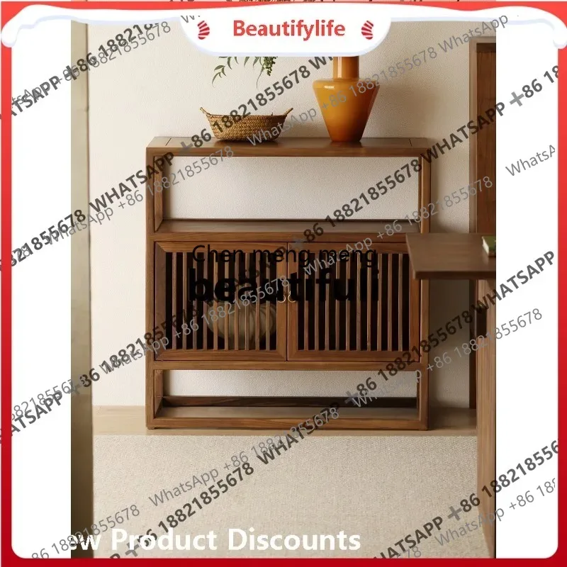 Household all solid wood, tea room, tea cabinet, storage and display integrated cabinet
