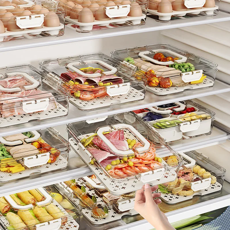 

Spice Storage Box Household Kitchen Crisper Food Grade Refrigerator Sealed Box