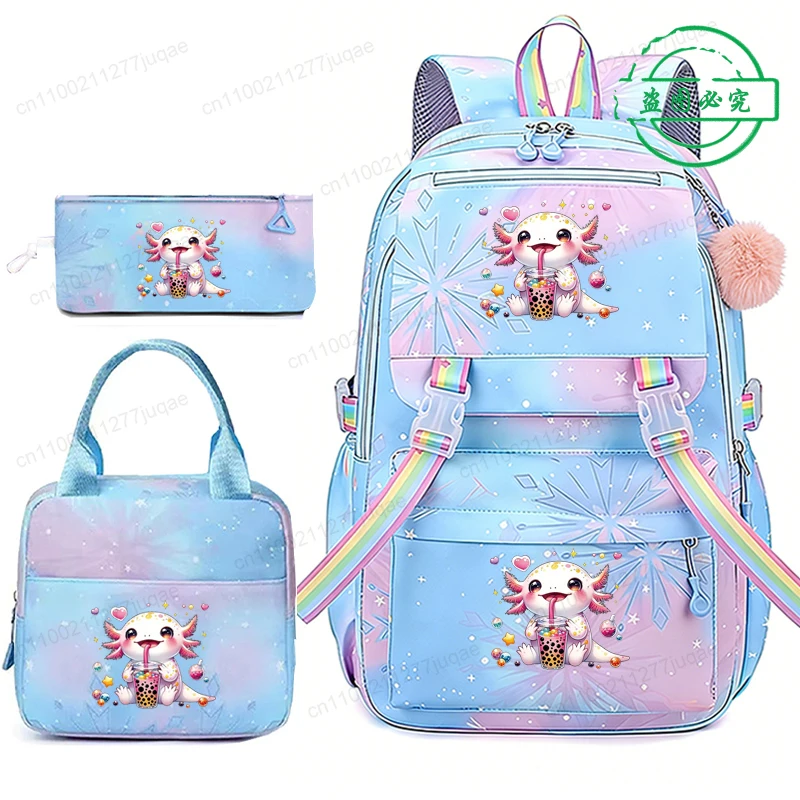 Axolotl Boba Tea Anime Rugzak  - School Backpack Teen recensie en prijs