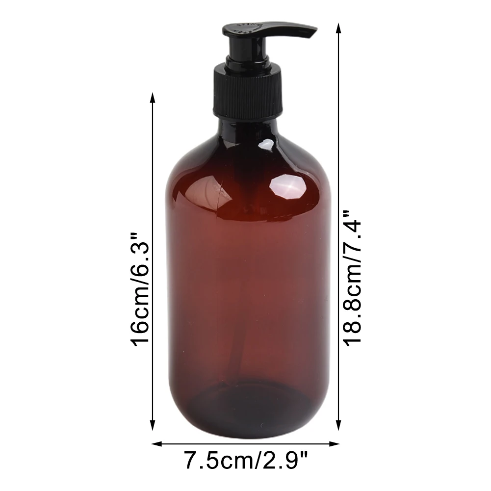 4PCS 500ml Bathroom Soap Dispenser Reusable Hand Pump Dispenser Bottle Bathroom Shower Gel Shampoo Refillable Bottle Container