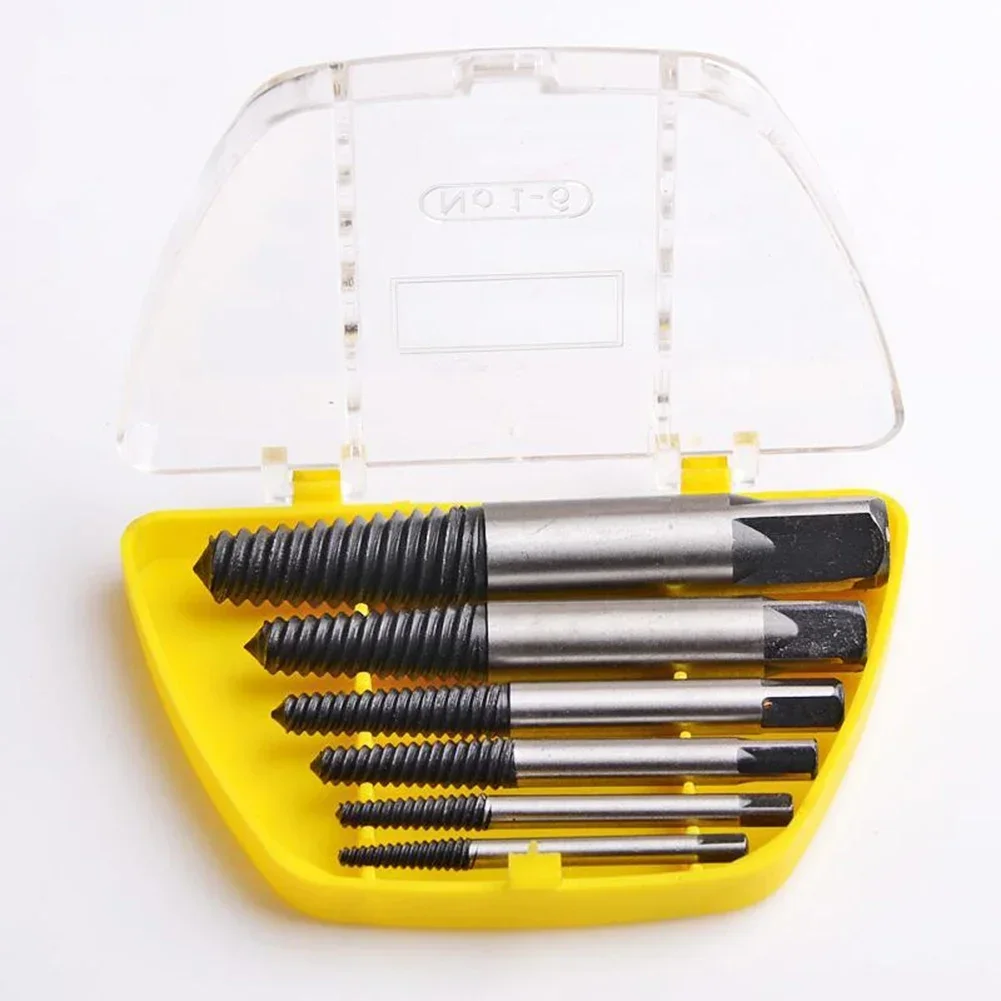 5/6pcs Damaged Broken Screw Remover Extractor Drill Bit Steel Center Drill Remover Woodworking Tools Accessories