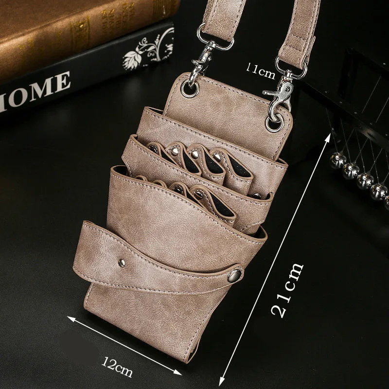 プロフェッショナル 8 ポケットカーキヘアはさみバッグシザークリップ理髪ホルスターポーチホルダーケースベルトサロン理容バッグ