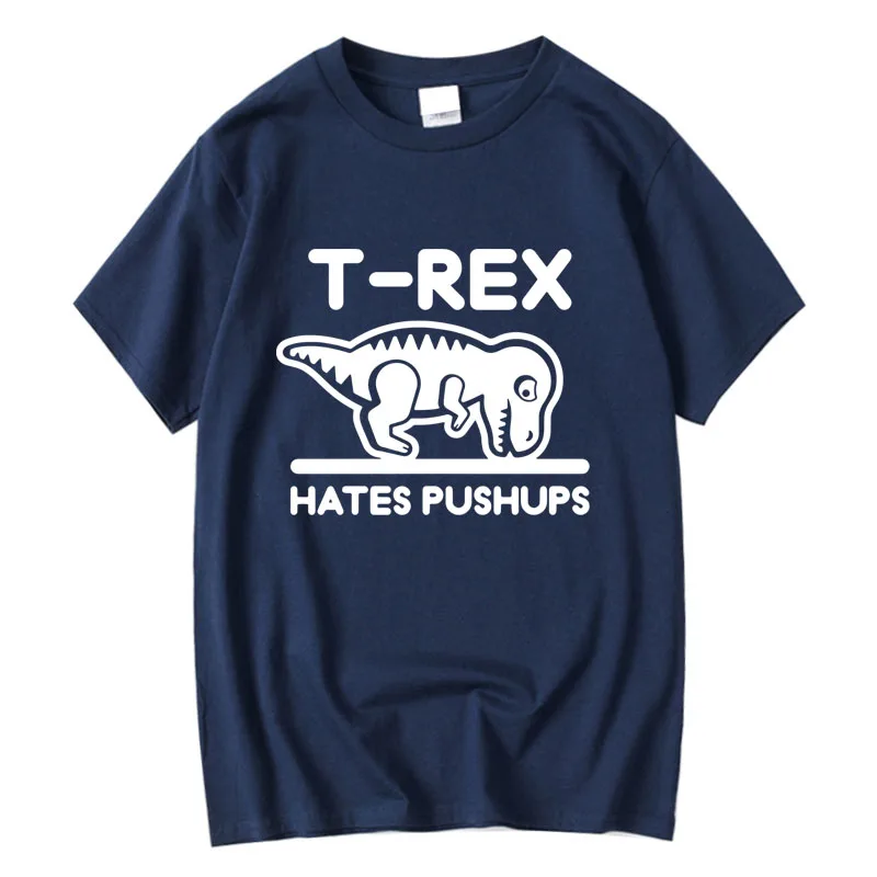 XIN  Men's T-shirt 100% Cotton Funny Dinosaur Print Top Quality Hand-painted Customizable Design Casual Fashion Shirt