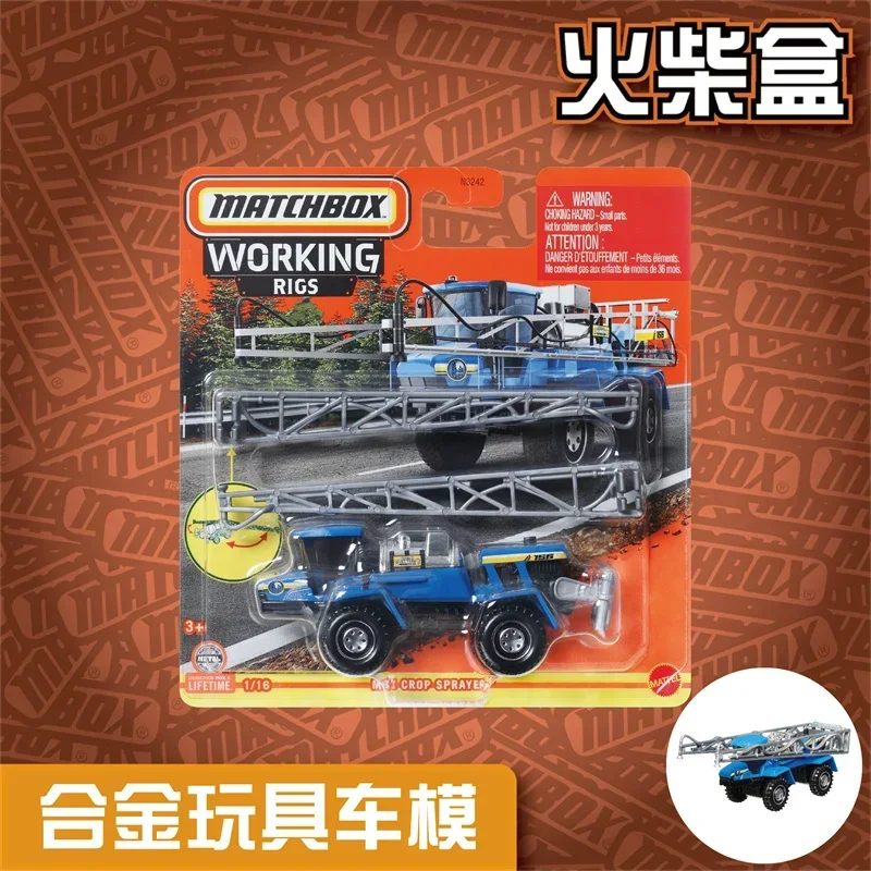 Original Matchbox Working Rigs Car Toy Metal Diecast Gmc Attenuator Truck Vehicle Model Toys for Boys Collection Birthday Gift