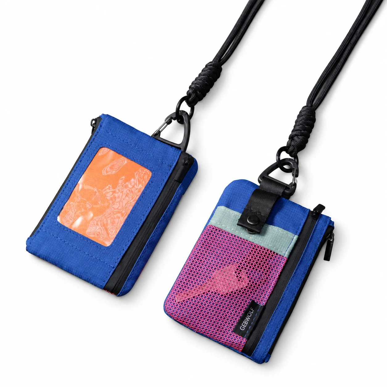 Small Minimalist Wallet for Women Men RFID Blocking, Zipper Coin Pouch with ID Window and Keychain Travel Lanyard Wallet image 6