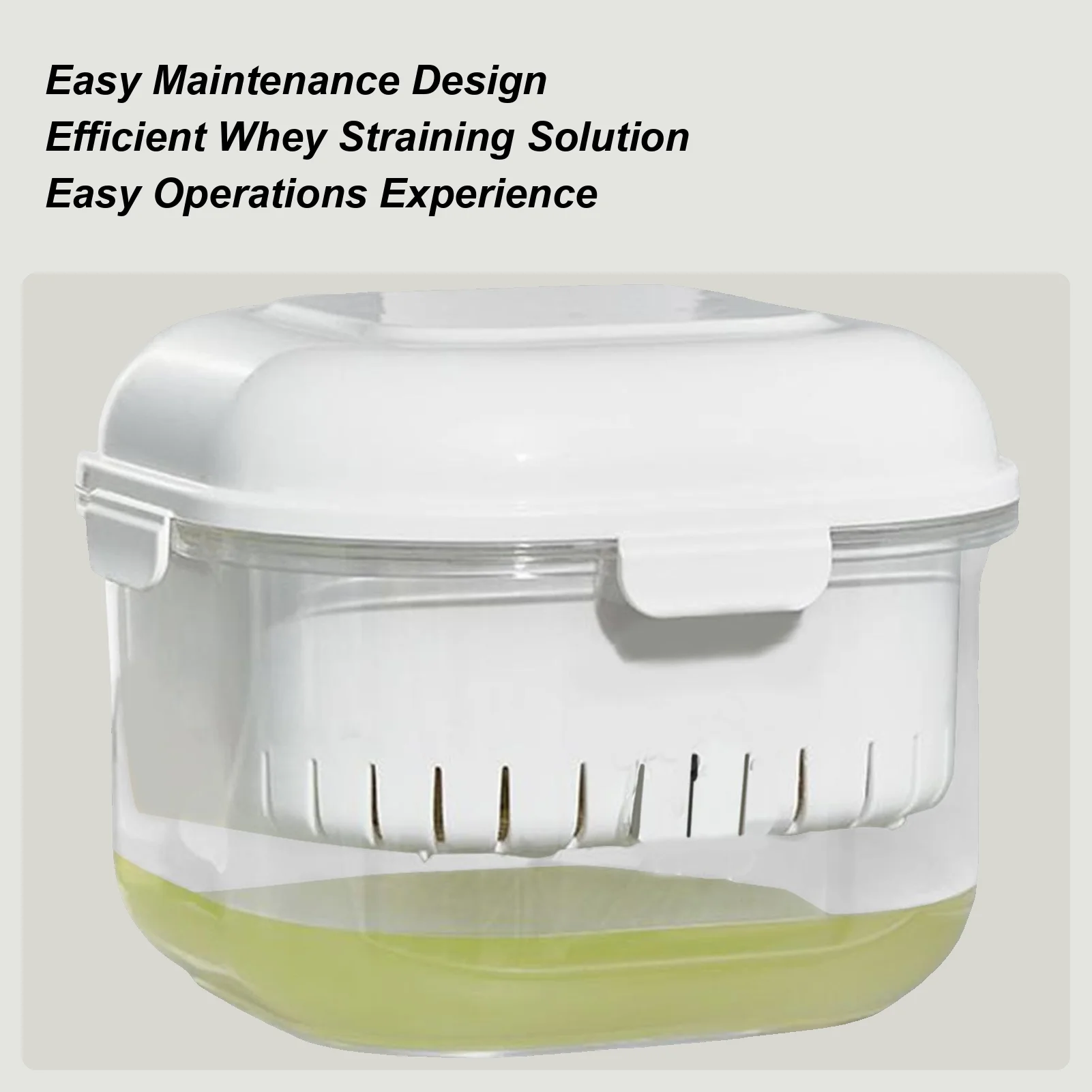 

Толстый фильтр для йогурта, многоразовый контейнер для фильтрации под давлением с мелкой сеткой, кухонный толстый сливочный фильтр для йогурта, сито для соевых бобов