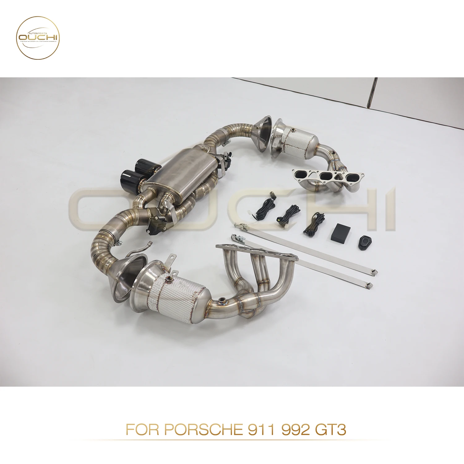 

OUCHI Titanium Exhaust System Performance Catback And Headers for Porsche 911 992 GT3 Muffler With Valve Catless Downpipe