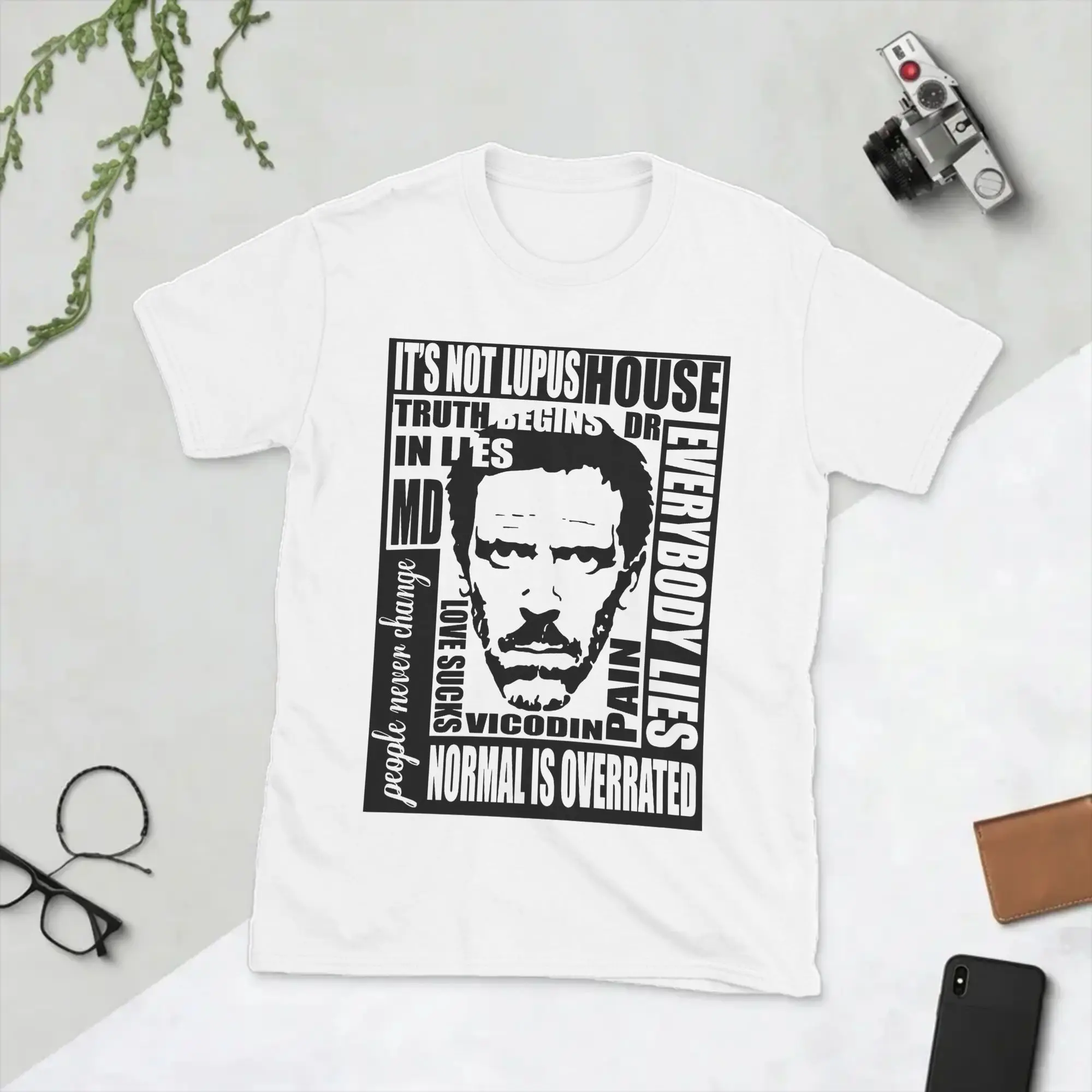 Men's T-Shirts Dr Gregory House MD Humorous 100% Cotton Tee Shirt Short Sleeve  T Shirts Round Collar Tops Original