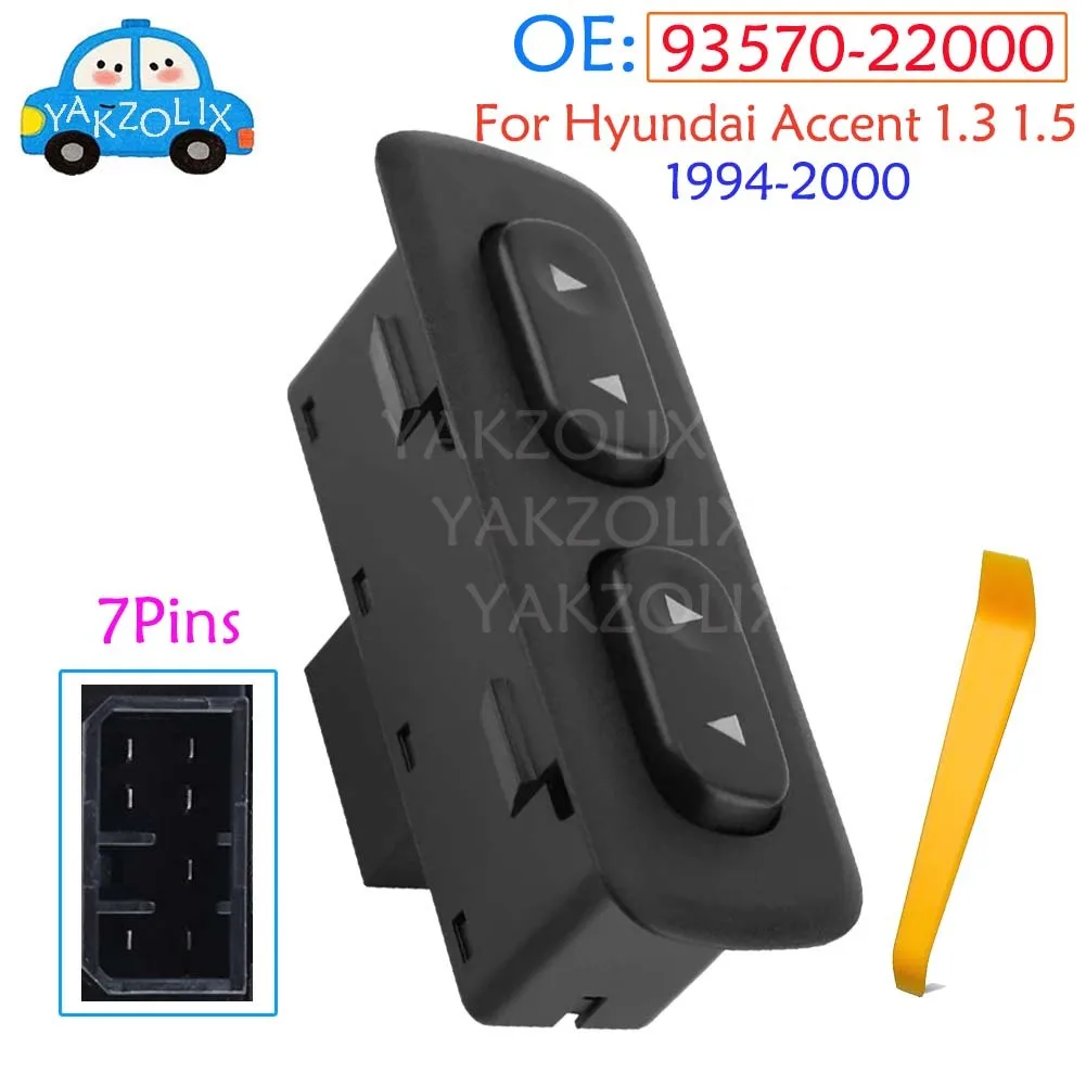 For Hyundai Accent 1.3 1.5 1994-2000 Electric Power Window Switch Lifter Control Regulator Button Car Accessories 93570-22000