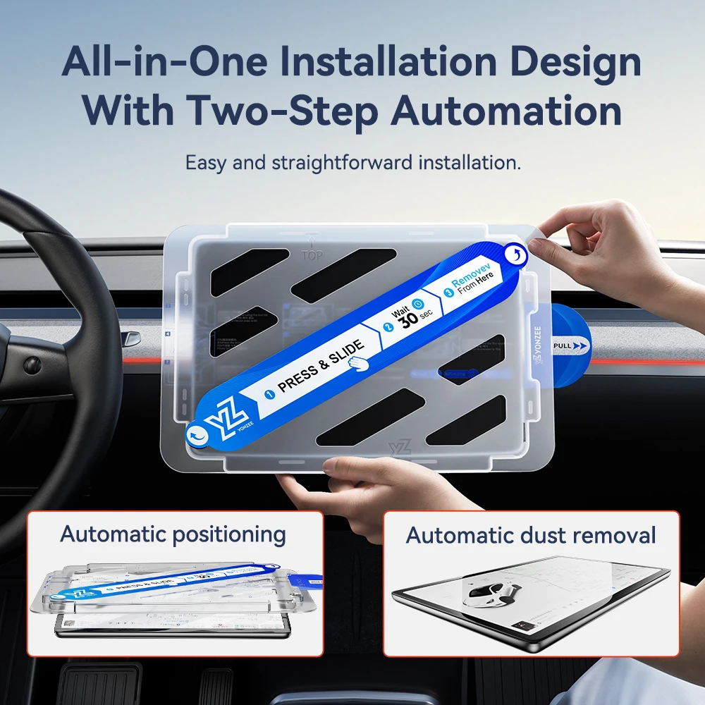 YZ gehard glas schermbeschermer voor Tesla Model 3Y middenconsole anti-glare HD filmbescherming schermbeschermer accessoires