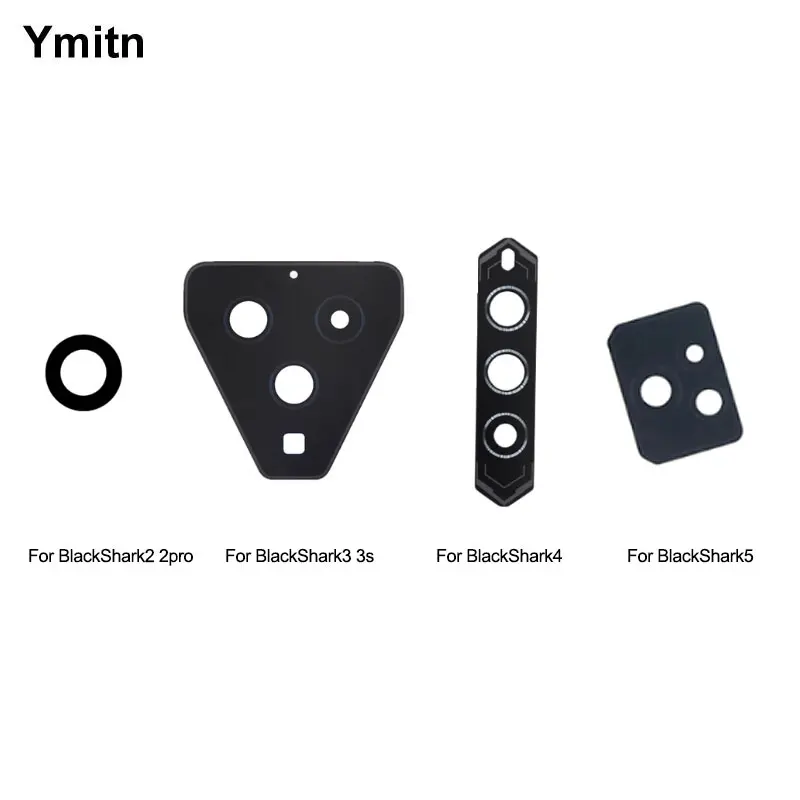 2PCS New Ymitn Housing Back Rear Camera Glass Lens With Adhesive For Black Shark 2 2pro 3 3s 4 4pro 5 5pro