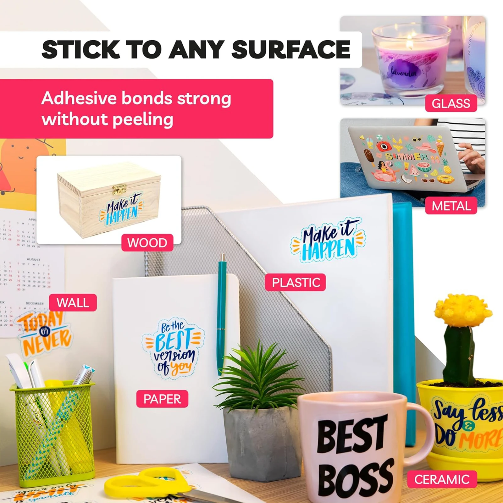 A4 10 قطعة حجم الرسالة 8.3 "x 11.7" ورق لاصق فينيل قابل للطباعة للطابعة النافثة للحبر 100% شفاف شفاف غير مقاوم للماء