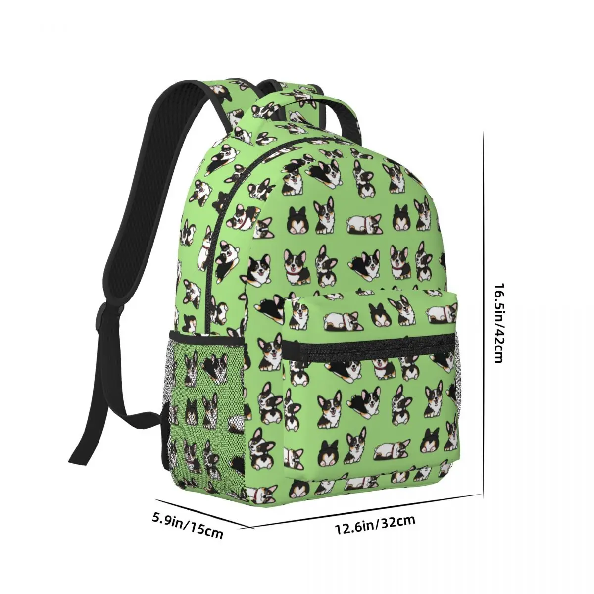 Kawaii Corgi Tri Color Woman Backpacks Boys Girls Bookbag Fashion Children School Bags Portability Travel Rucksack Shoulder Bag