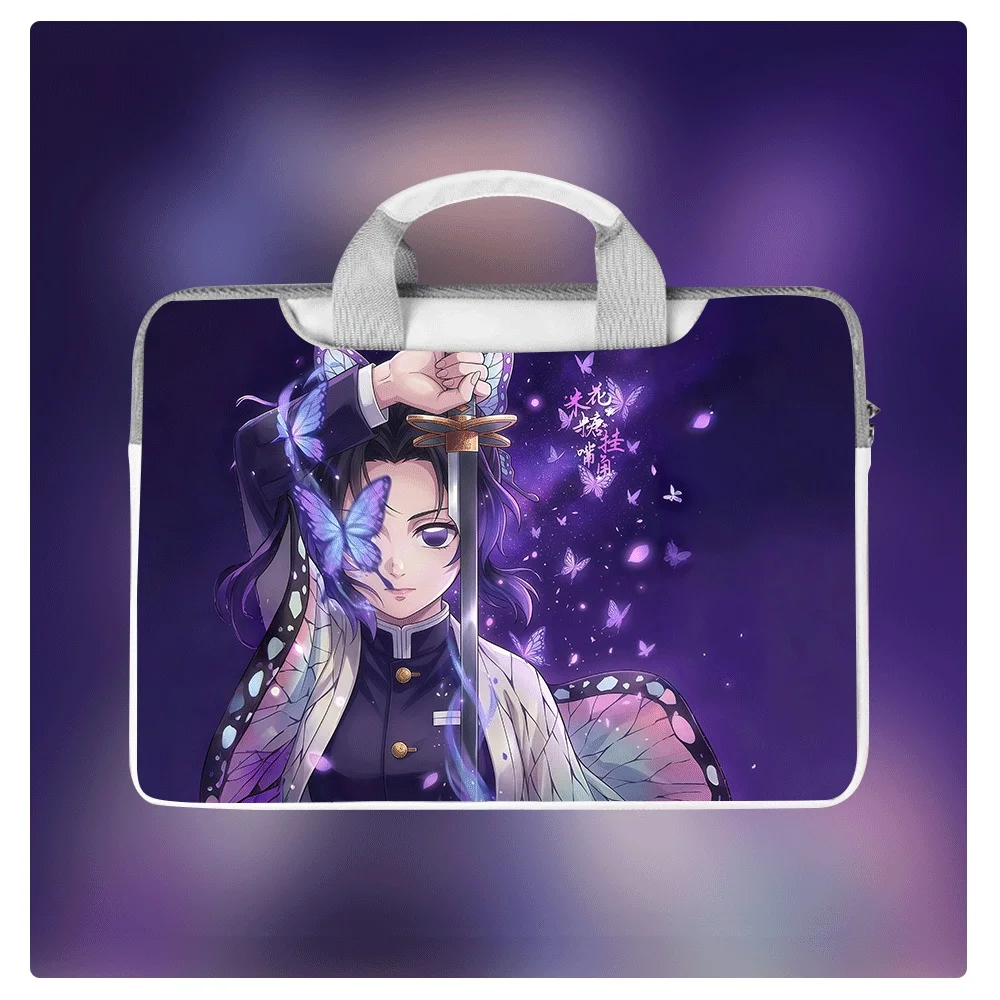 

Милый аниме-чехол для ноутбука 12-16 дюймов с принтом Demon Slayer, водонепроницаемый, ударопрочный, из искусственной кожи, сумка через плечо для MacBook, Dell, Huawei