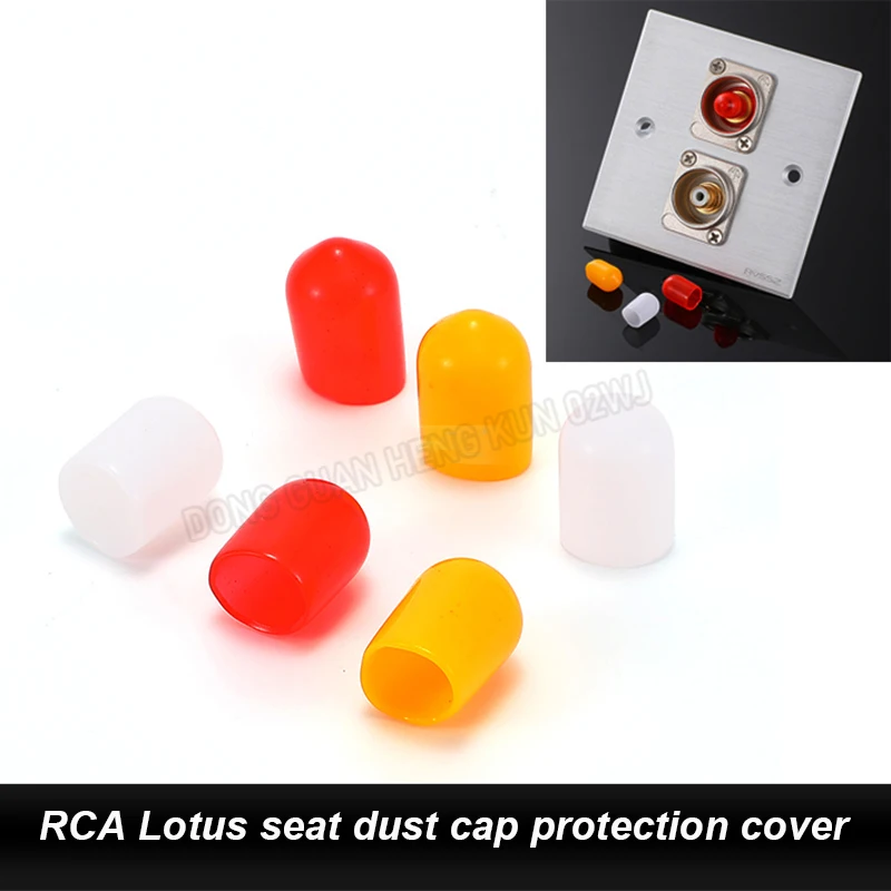 Gold-Plated Signal Plug Sleeve RCA Dust Cap XLR Dust Protection Cover Anti-Oxidation Rubber Sleeve Audio Socket Protection Cover