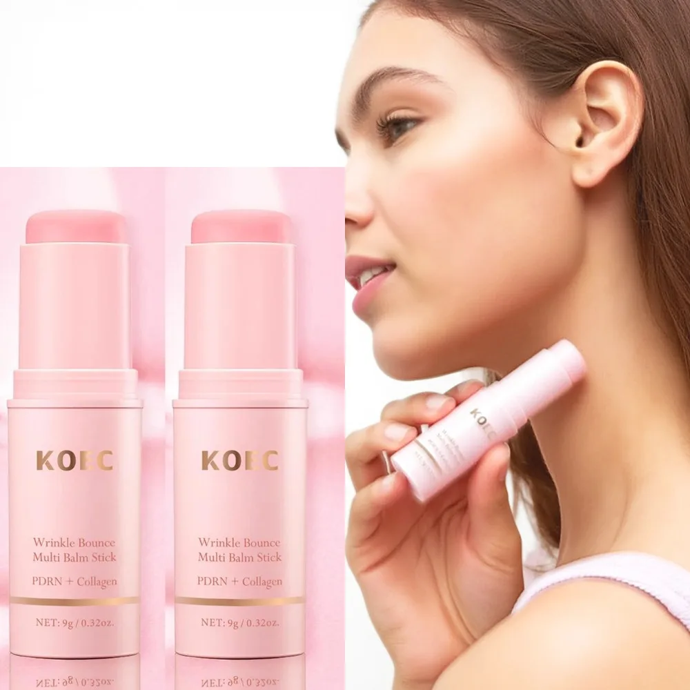 

1/2pcs 9g PDRN Collagen Multifunctional Moisturizer Sticks Reduce Neckline Lift Forehead Anti-wrinkle Multi Bounce Balm Sticks