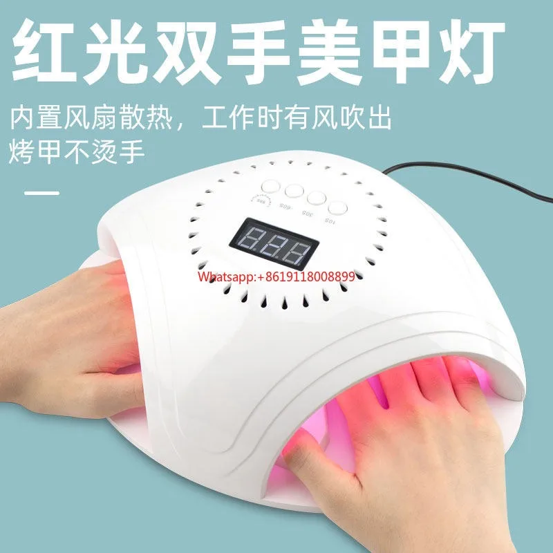 Loook Store Red Light Double Hand Nail Phototherapy Light 86w Fast Drying LED Light Professional Nail Drying Machine