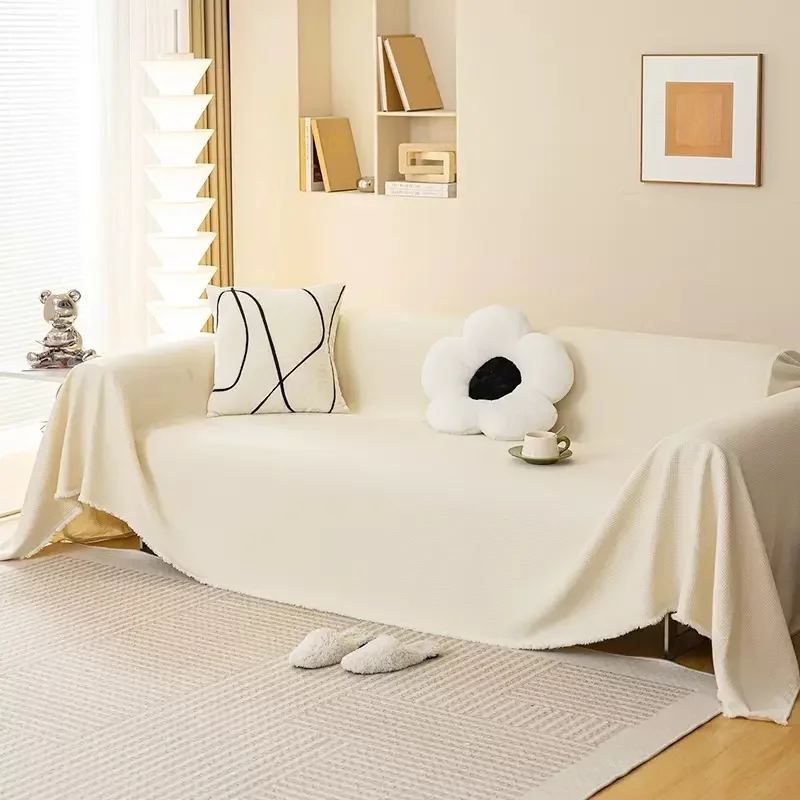 

Vintage Luxury Sofa Towel Mat Thicken Plush Non-slip All-inclusive Corner Seat Cover Winter Warm Couch Cushion for Living Room