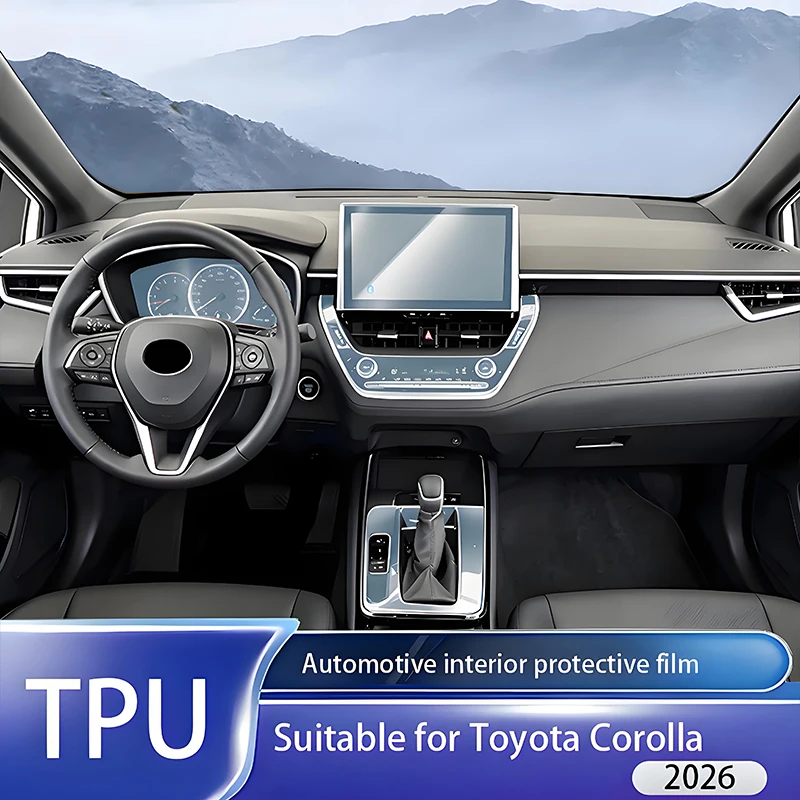 

Fit for Toyota Corolla 2026 TPU Transparent Panel Film Dash Nav Screen Console Anti-Scratch Interior Full Wrap Protective Cover